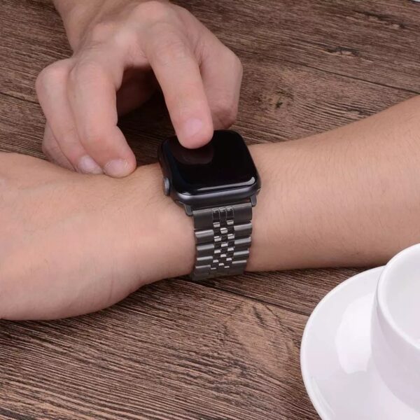 buy Black Lux Steel Strap For Apple Watch Series 1,2,3,4,5,6,7,SE Lux Steel Strap For Apple Watch Series 1,2,3,4,5,6,7,8,SE,Ultra