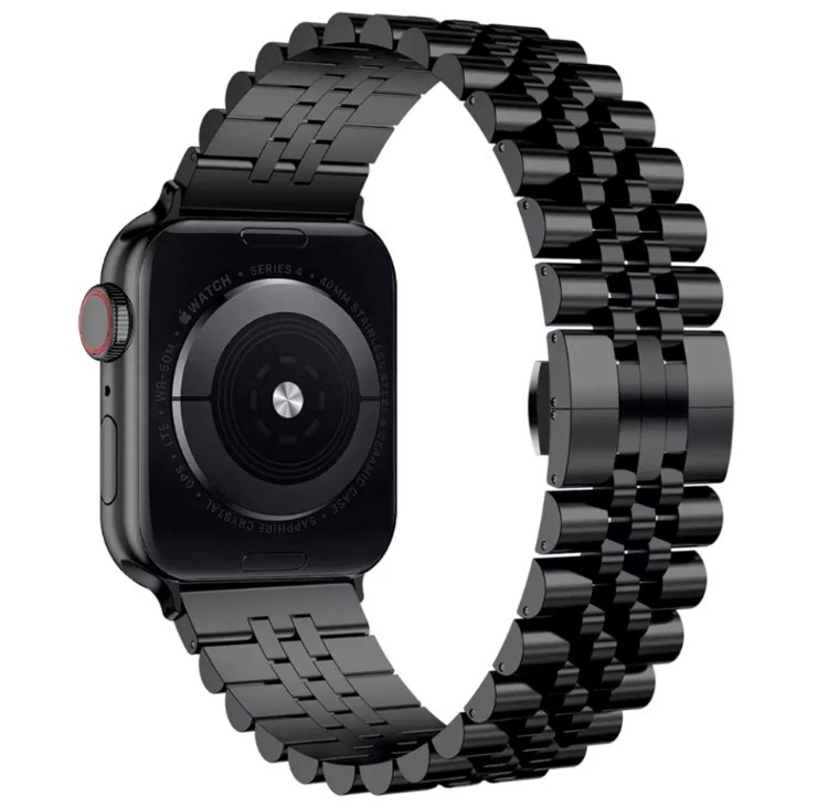 buy Black Lux Steel Strap For Apple Watch Series 1,2,3,4,5,6,7,SE Lux Steel Strap For Apple Watch Series 1,2,3,4,5,6,7,8,SE,Ultra